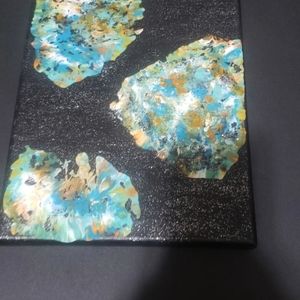 Acrylic gemstone painting. 10 by 8